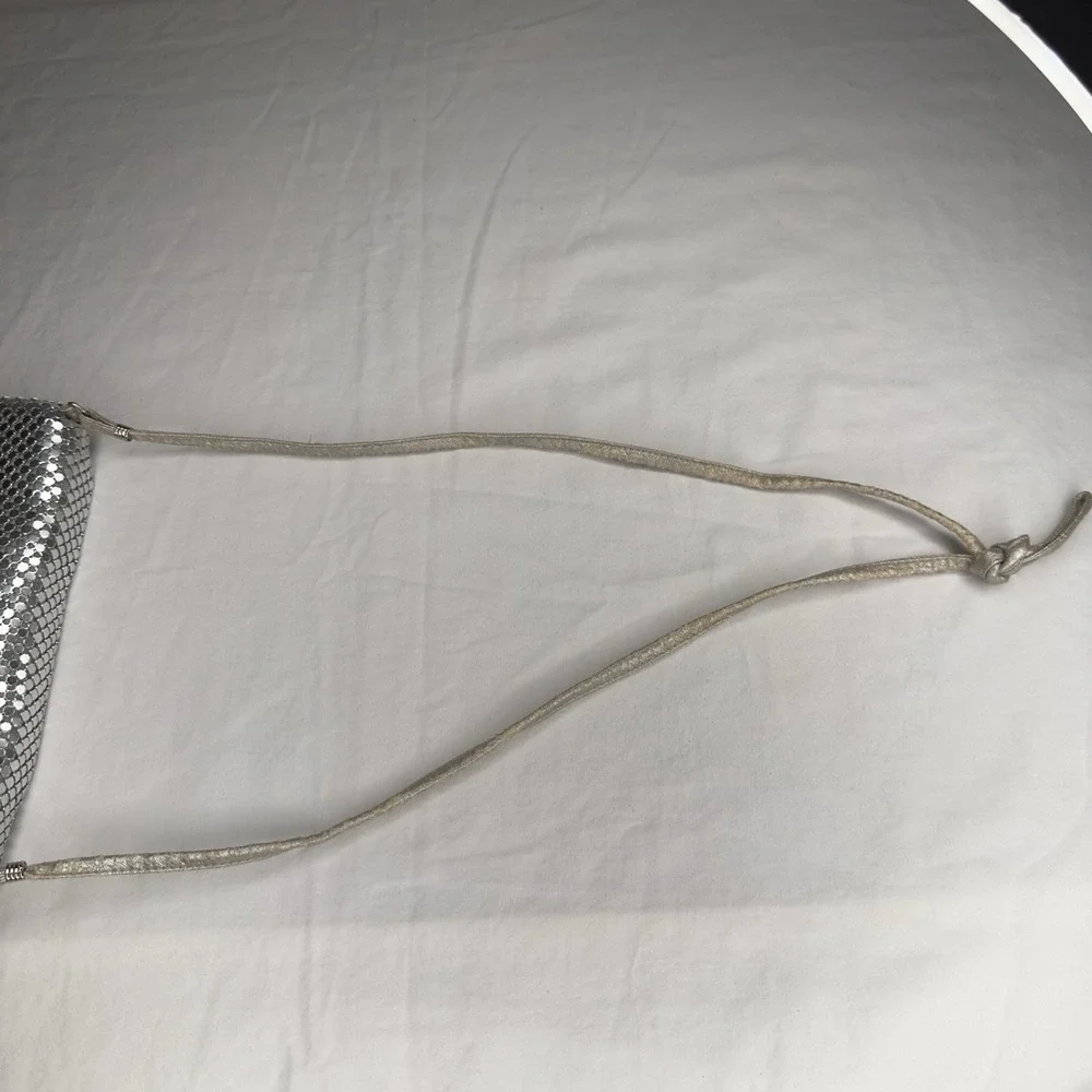 Silver Mesh Chainmail Clutch Shoulder Bag Evening Party Purse‎
